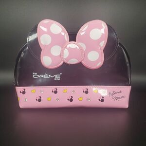 Minnie Mouse Crème Shop Pink Cosmetic Bag Makeup Case Disney Ears Bow